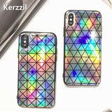 Shining Triangle Square Laser Phone Case For iPhoneX