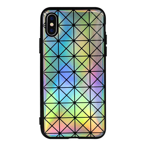 Shining Triangle Square Laser Phone Case For iPhoneX