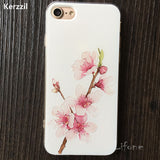 3D Relief Flower Cases For iPhone