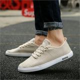 Men Casual Shoes Lace-up Comfortable Men Canvas