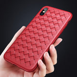 Luxury Grid Pattern Case For iPhone X