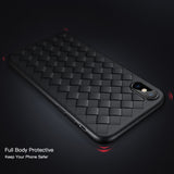 Luxury Grid Pattern Case For iPhone X