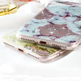 Shining Retro Foil Marble Phone Case For iPhone