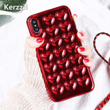 3D Love Heart Phone Case For iphone X