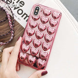 3D Love Heart Phone Case For iphone X